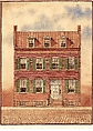 Architectural drawing of Duncan Phyfe’s house, 193 Fulton Street, New York City, Watercolor, goauche, gum arabic, and graphite on off-white wove paper, American